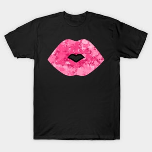 Full lips girlie lips kissing mouth red mouth lip T-Shirt